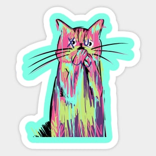 Naughty cat Sticker